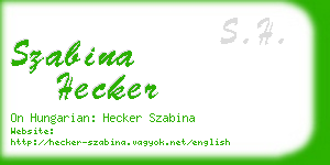 szabina hecker business card